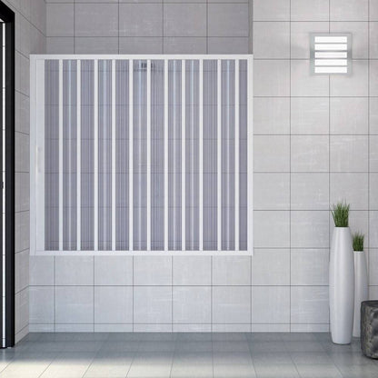 Nina over-bath screen, wall-mounted, 2-door, 160cm, side opening