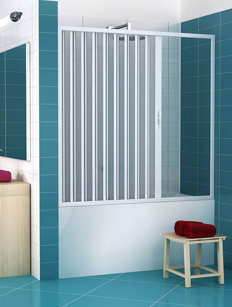 Box sopravasca Libertè 150 cm in PVC a soffietto laterale — Kit fai da te, Made in Italy
