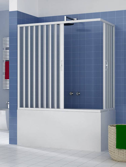 Box sopravasca Libertè 70x170 cm in PVC a soffietto angolare — Kit fai da te, Made in Italy