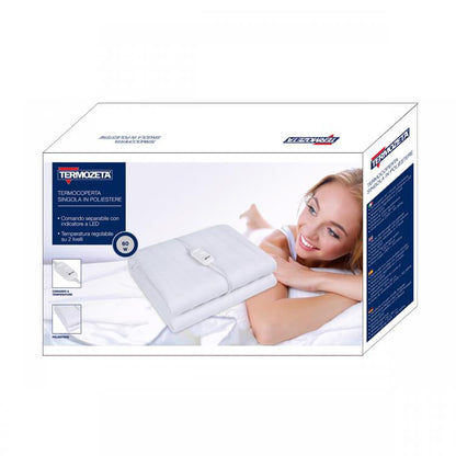 Termozeta elektrische Heizdecke, Einzelbett, Schutzhülle Polyester, 60 W, LED-Heizung