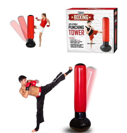 Inflatable Boxing Bag Jumbo Punching Soft Tower Karate Fitboxe