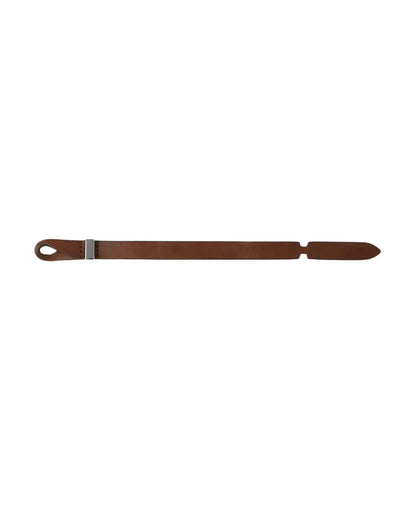 Bracciale Nobuckle Bull Bruciato in Cuoio con Dettaglio Argento