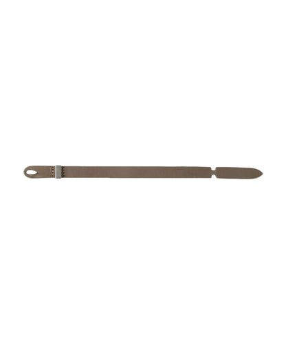 Bracciale Nobuckle Bull Taupe in Cuoio con Dettaglio Argento