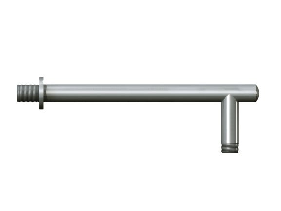 Braccio doccia da 26 cm in ottone satinato