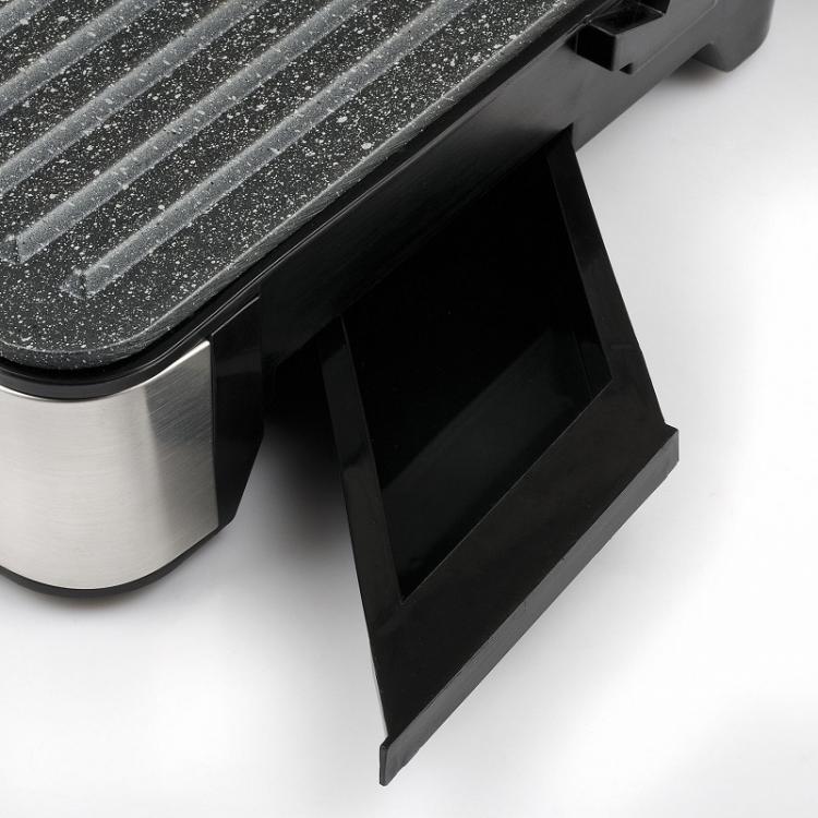 Girmi Elektrogrillplatte, Edelstahl, BS46, Thermostat, 30x24cm, 2000W