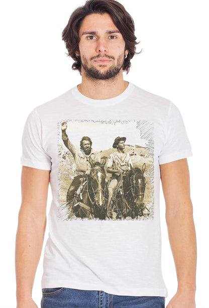Bud Spencer & Terence Hill T-shirt Uomo 100% Cotone