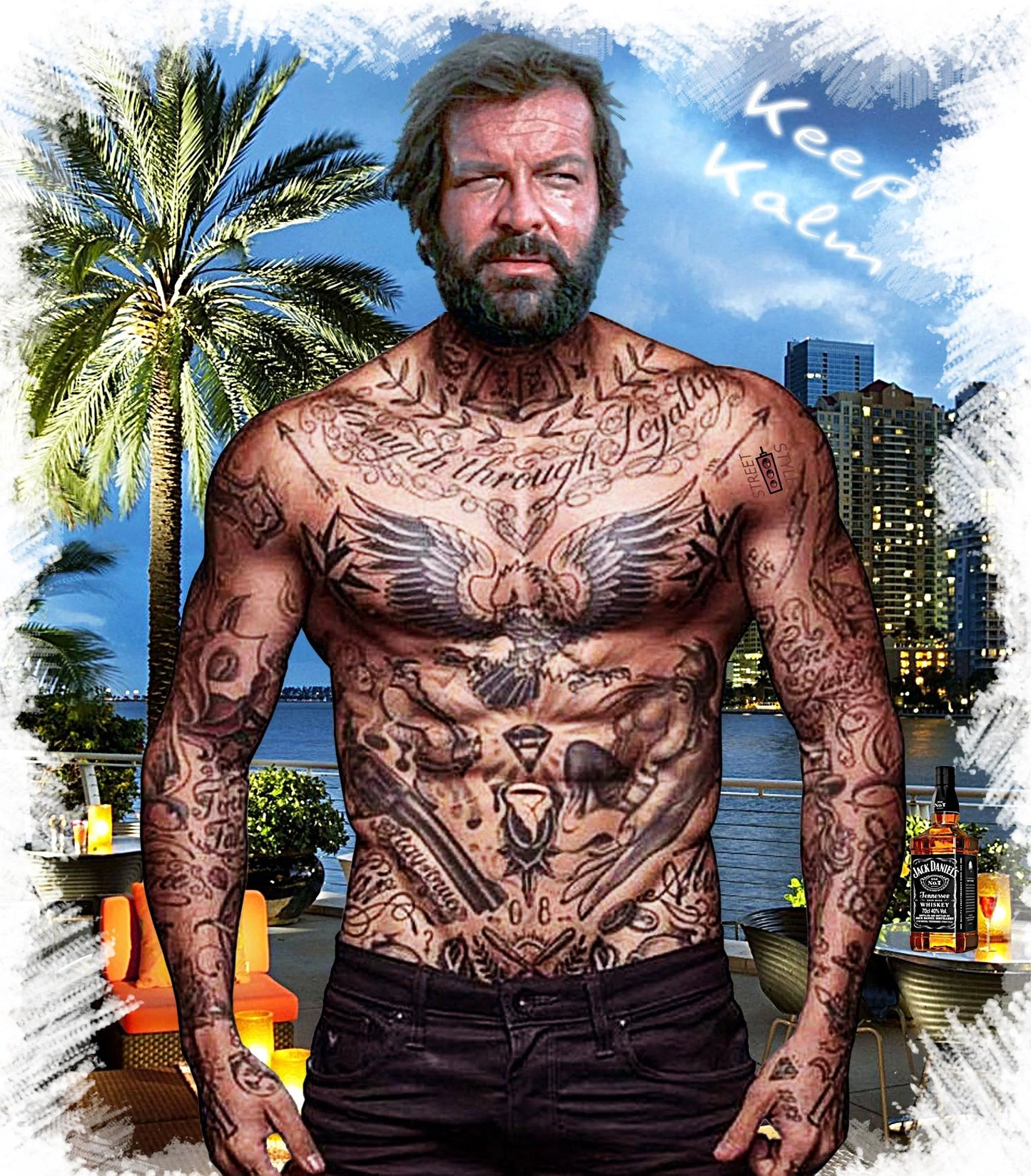T-shirt Uomo Bud Spencer The Legend - Cotone Slub