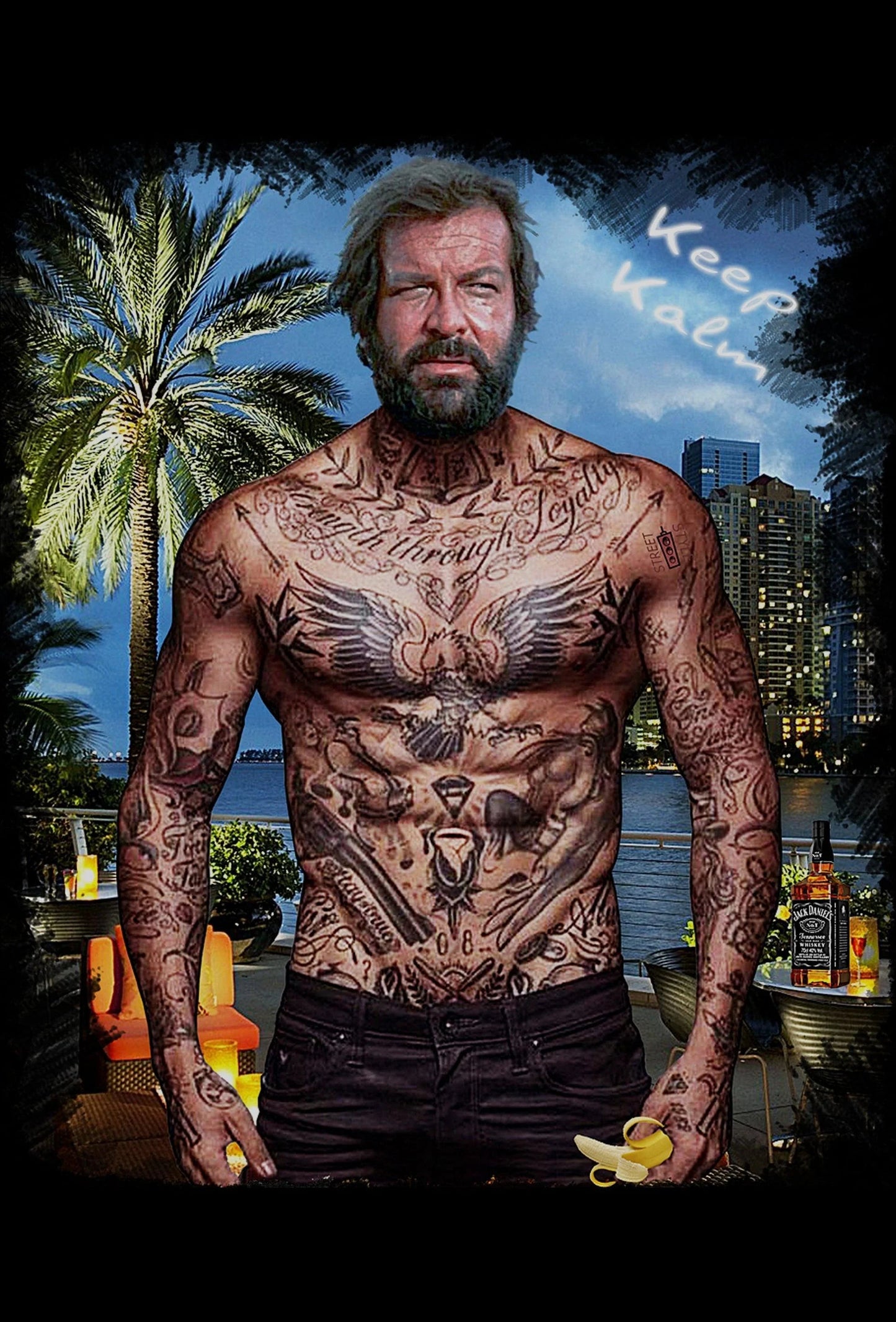 T-shirt Uomo Bud Spencer The Legend - Cotone Slub