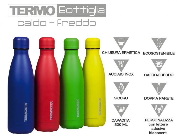 Termozeta Thermos Warm-Kalt-Flasche, doppelwandig, 500 ml, für Heißgetränke