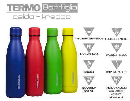 Termozeta Thermos Warm-Kalt-Flasche, doppelwandig, 500 ml, für Heißgetränke