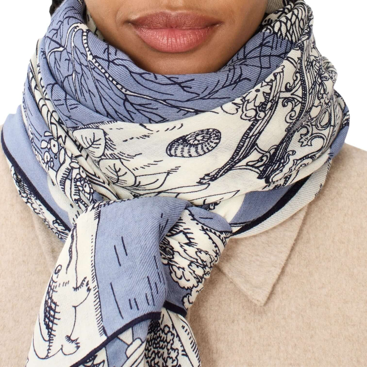 Quatre Saisons Blue Scarf