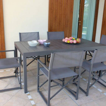 Ausziehbarer Aluminiumtisch Formentera 160/240 x 90