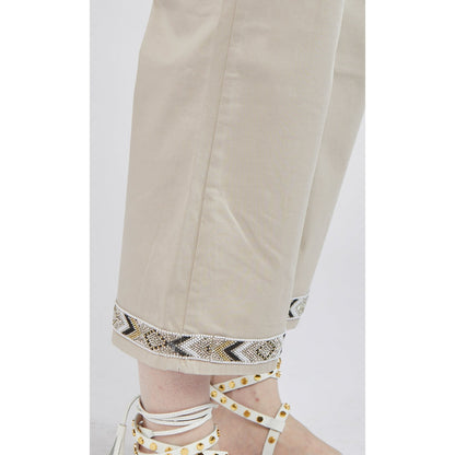 CafèNoir Pantalone Culotte con Passamaniera C7JP0036 M039 orzo