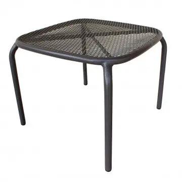 Beistelltisch Midway: Gartentisch aus Stahl in Weiß, Grau oder Taupe – 43,5 cm x 41 cm x 41 cm