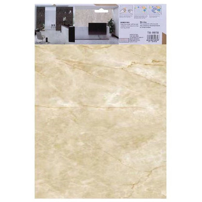 ADESIVO CARTA DA PARATO 3D EFFETTO MARMO DORATO PANNELLO SPUGNA 30X60CM |TX-9578
