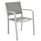 Stackable Zante Armchair with Aluminum Frame, textilene seat and back