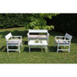 Bali lounge set with acacia wood cushions