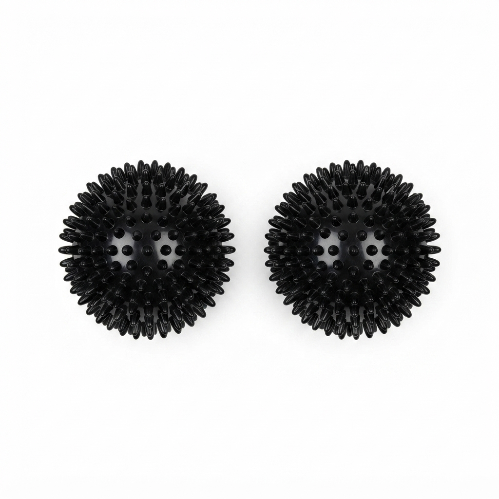 Energetics Coppia di sfere per il massaggio Knobbed Balls da 10cm di diametro 107305-050 nero