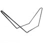 Black painted tubular steel hammock stand 300x80x100 cm