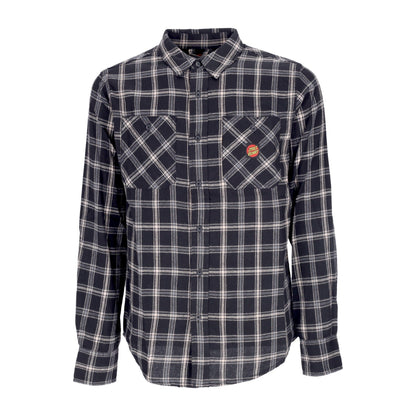 Santa Cruz Camicia Uomo Manica Lunga Nera a Quadri Apex - Black Check