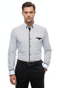 Men's Slim Fit Long-Sleeved Shirt Elegant Casual Fitted