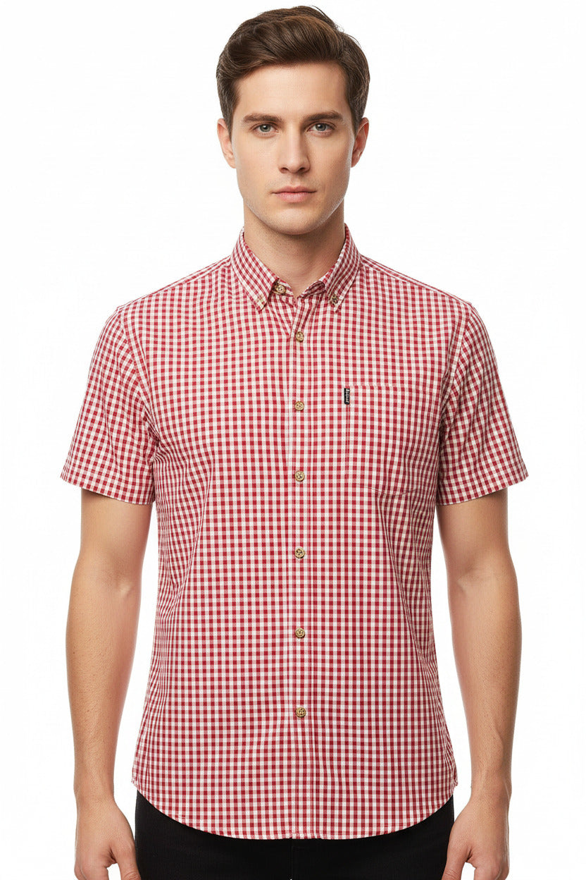 Camicia Uomo Slim Fit a Quadretti in cotone
