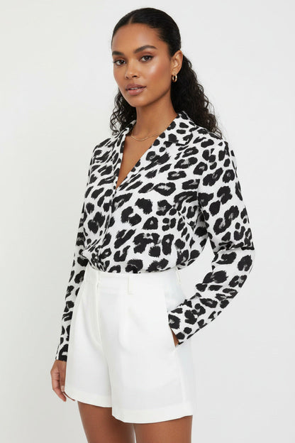 Camicia Donna Elegante Manica Lunga per Ufficio e Look Formale