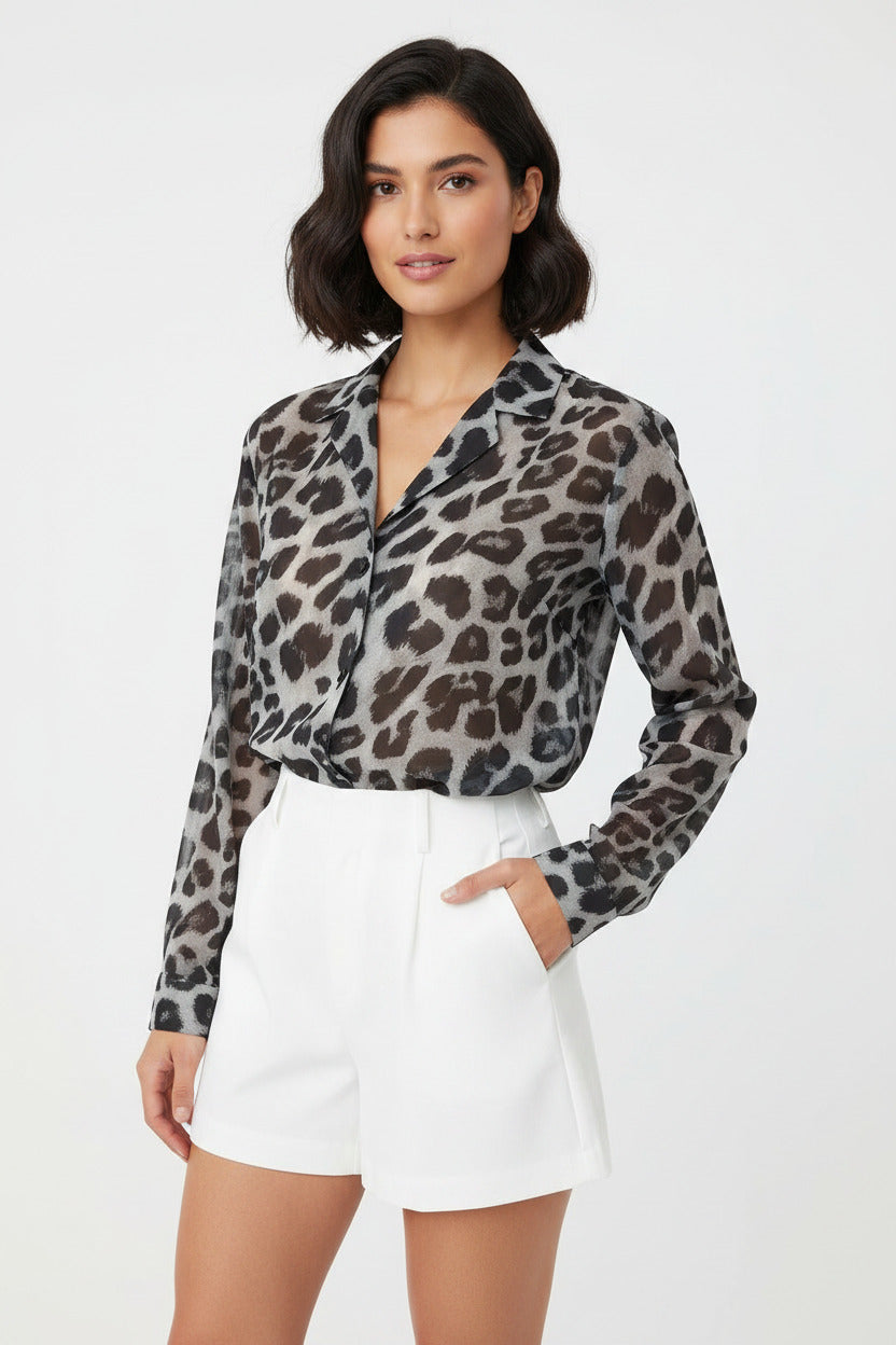 Camicia Donna Elegante Manica Lunga per Ufficio e Look Formale