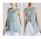 Women's Sheer Sports Tank Top with Open V-Back