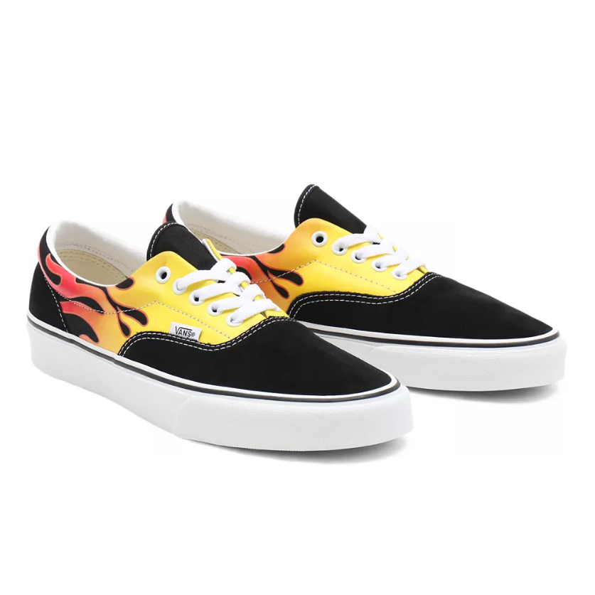 Vans Era Flame VN0A4BV4XEY1 Sneakers Unisex Nero Bianco Fiamme