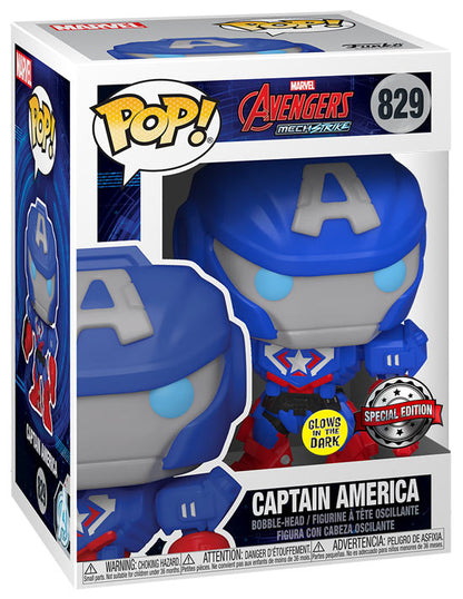 Funko Pop Marvel Avengers Mech Strike 829 Captain America Vinyl-Sammelfigur