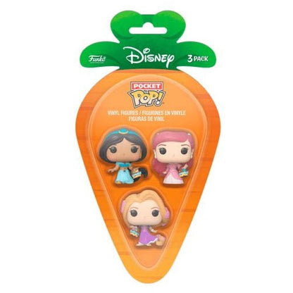 Funko Carrot Pocket Pop ! Disney Princess (Rapunzel-Ariel-Jasmine) Figure 4Cm
