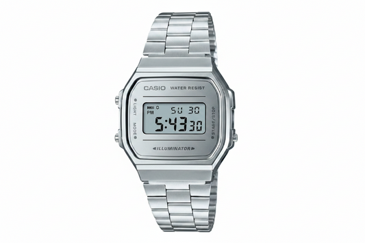 Casio A168WEM-7DF – Orologio Digitale Uomo in acciaio vintage con quadrante argento | LowEconomy