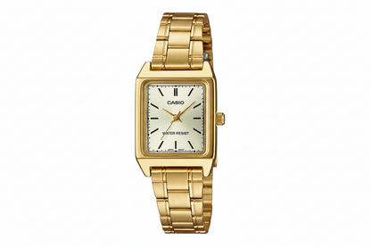 Casio LTP-V007G-9E – Orologio Donna Quarzo, Cassa e Bracciale IP Oro, Vetro Minerale
