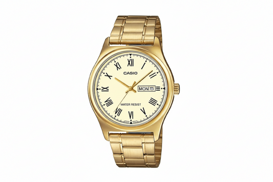 Casio MTP‑V006G‑9B – Orologio Uomo d'orato con Giorno e Data