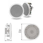 IN-CEILING AUDIO SPEAKERS FOR SHOP BACKGROUND MUSIC SYSTEM