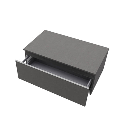 Cassetto da bagno sospeso da 80 cm colore lino