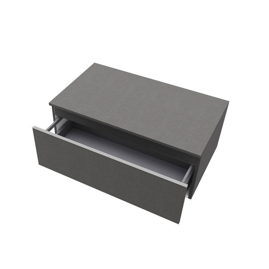 Cassetto da bagno sospeso da 80 cm colore lino