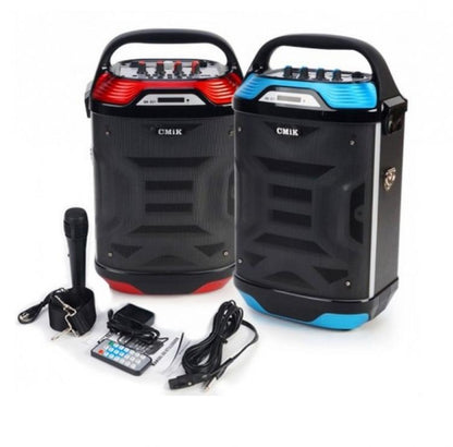 Tragbarer Karaoke-Lautsprecher mit Mikrofon Radio DJ Bluetooth SD MP3 USB