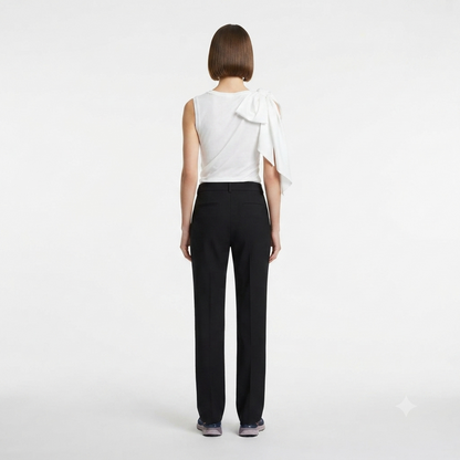 Relish T-Shirt Aimee Smanicata Fiocco Spalla Arricciatura RDP260103323 1100 Bianco