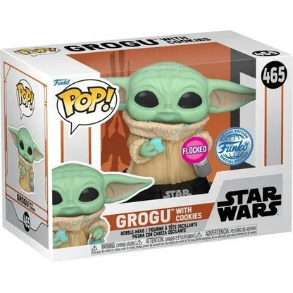 Funko Pop! Star Wars Mandalorian – Grogu With Cookies (465) Flocked Special