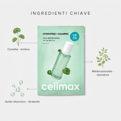 Celimax The Real Cica Calming Ampoule Mask – Maschera Viso Lenitiva 27ml