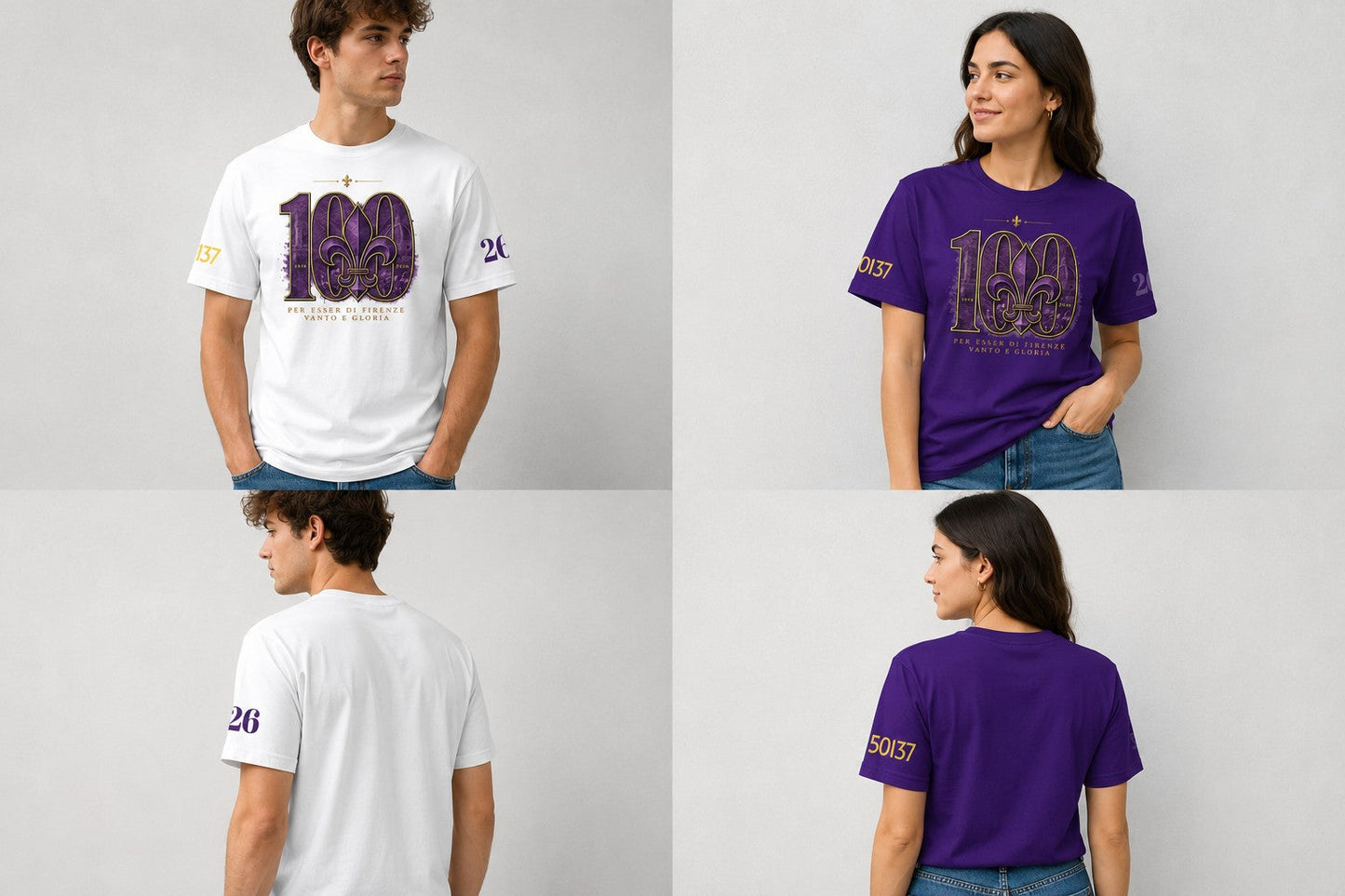 Firenze 100 – T-Shirt Centenario Viola 1926–2026 | GALESPORT