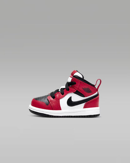 Jordan 1 Mid Sneakers Bambino Nero Rosso - 640735-069