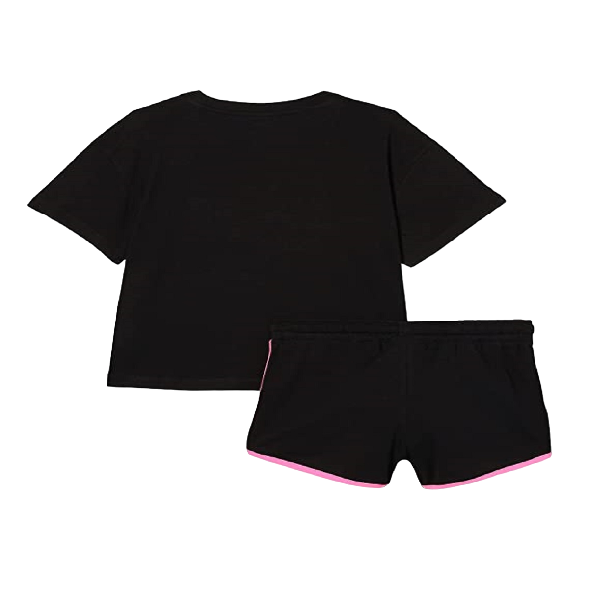 Champion Completo da bambina e ragazza Legacy Fun Club Thirt e Short 404678 KK001 NBK nero