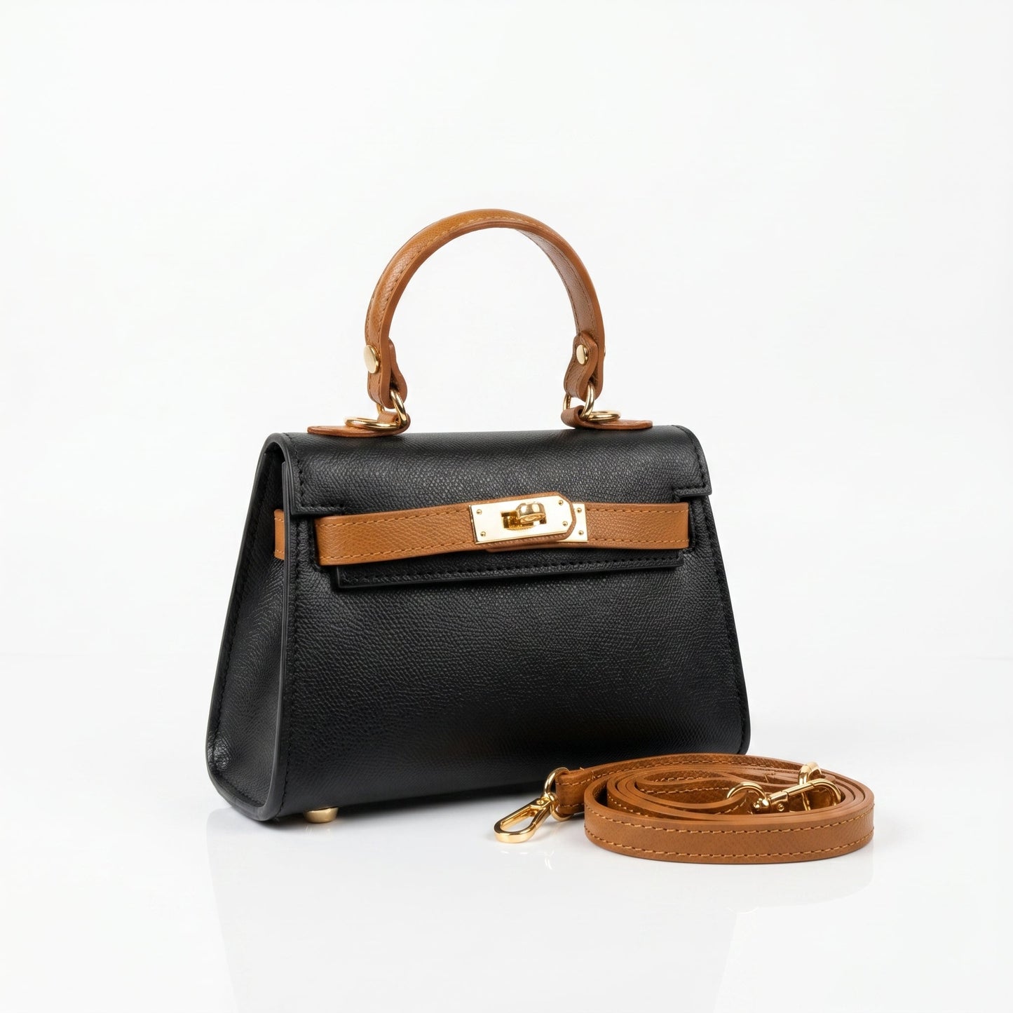 Stile Donna Bags - Mini Beky Borsa a Mano in Vera Pelle