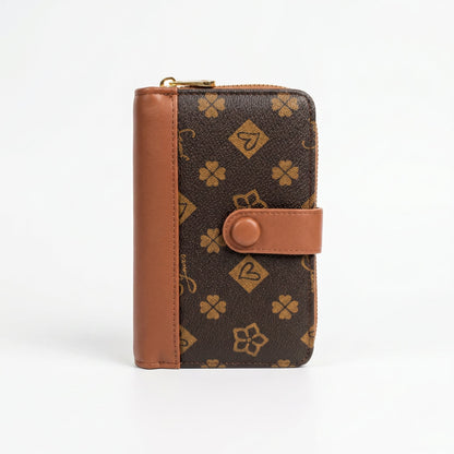 Sweet Years Portafoglio Compatto in Ecopelle con Stampa Monogram
