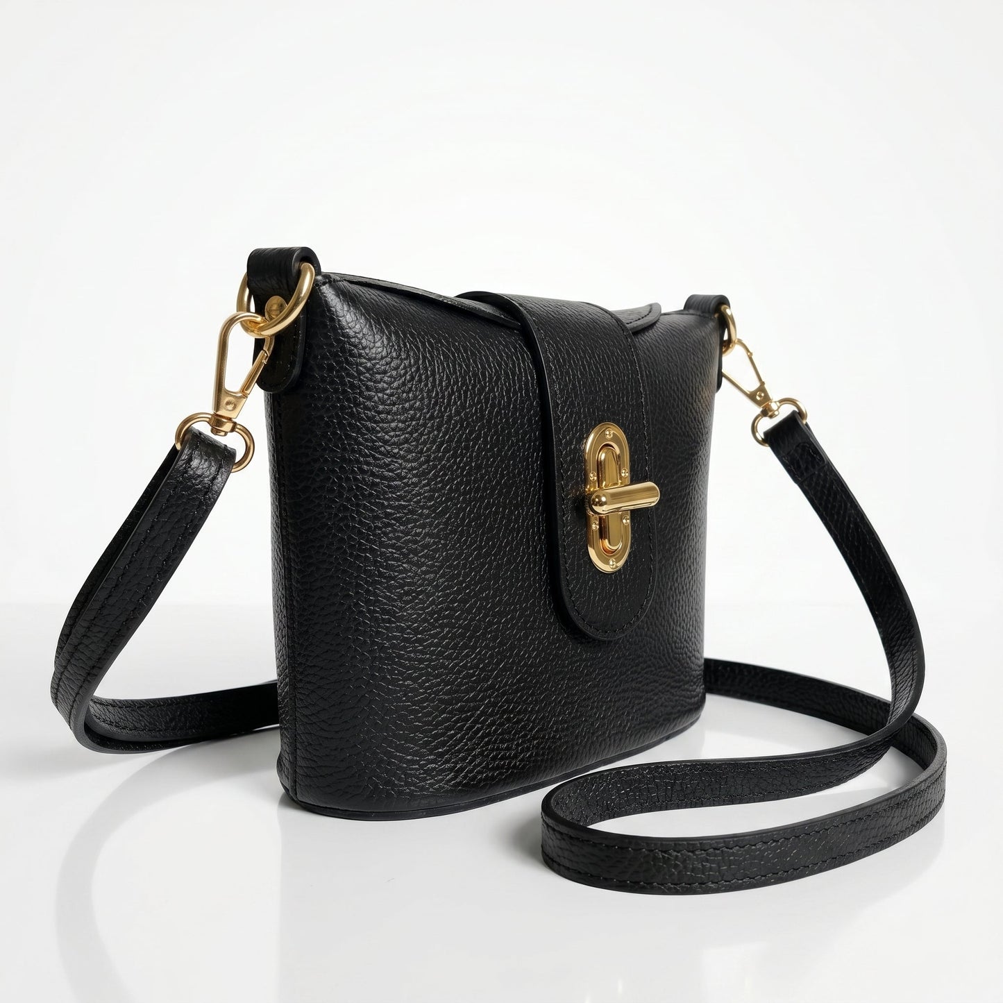 Stile Donna Bags - Emma Borsa in Vera Pelle con Chiusura a Torsione
