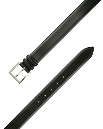 Cintura Classica Calf Nero in Pelle