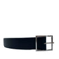 Double Biometric Dollar+Saffiano Belt - Navy+Dark Brown